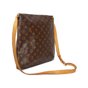 Louis Vuitton Shoulder Monogram Brown Bag Musette Leather
